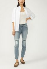 Silver Jeans Co.&reg; Elyse Backed Ripped Mid Rise Skinny Jean, C3337, small