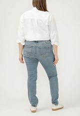 Plus Size Silver Jeans Co.&reg; Elyse Backed Ripped Mid Rise Skinny Jean, C3337, small