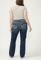 Plus Size Silver Jeans Co.&reg; Suki Curvy Mid Rise Vintage Thick Stitch Slim Boot, C258, small