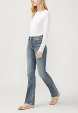 Silver Jeans Co.&reg; Avery Curvy High Rise Button Fly Slim Boot Jean, C3337, small