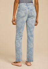 edgely&trade; Floral High Rise Relaxed Straight Jean, MEDIUM SANDBLAST, small