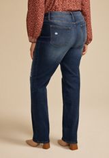 Plus Size edgely&trade; Mid Rise Ripped Slim Boot Jean, C258, small