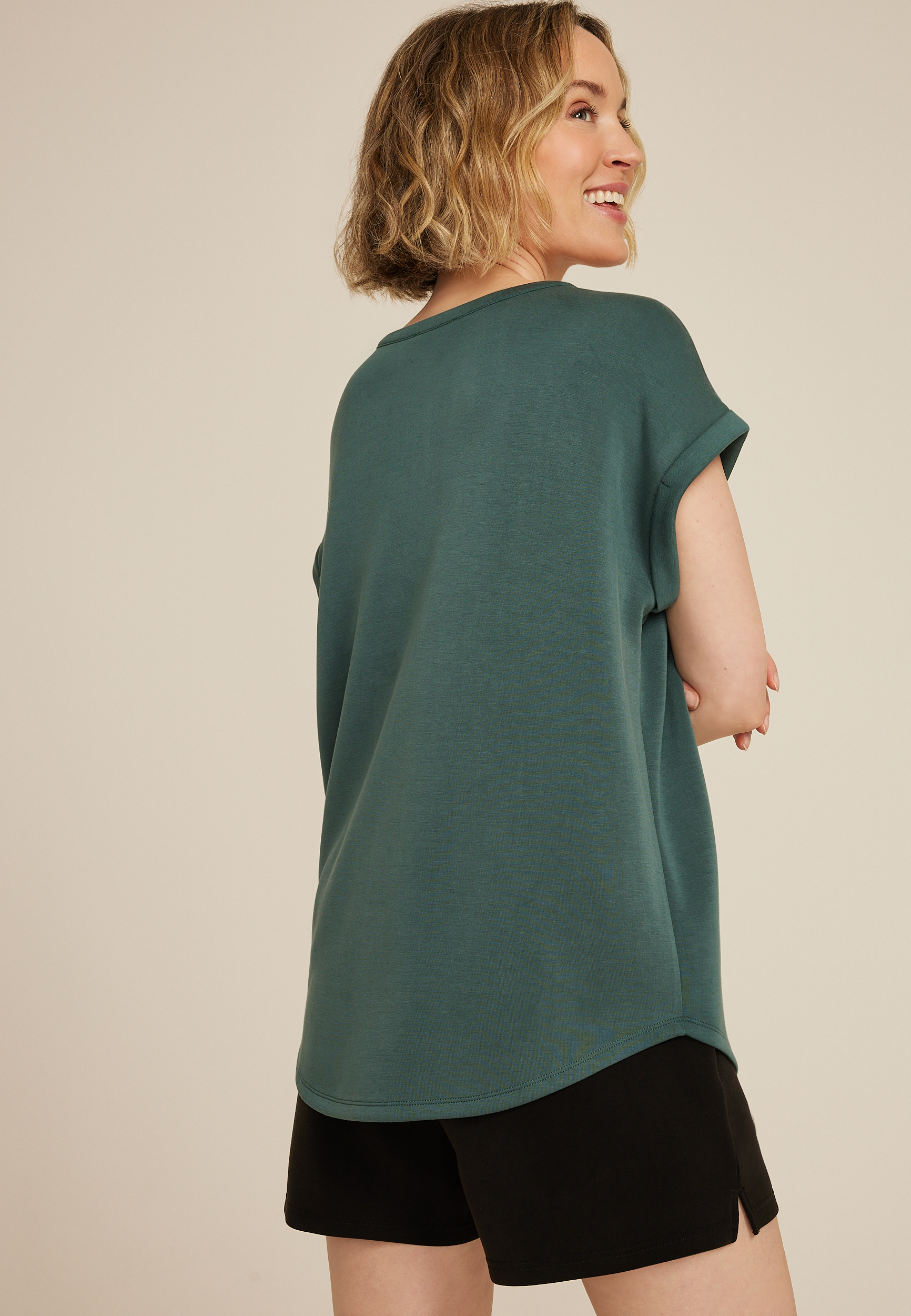 Cloud Scuba Knit Crew Neck Tee, C974, large