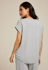 Heathered Cloud Scuba Knit Crew Neck Tee, C3348, small