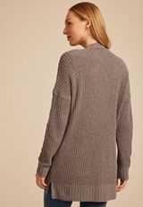 Chenille Open Front Cardigan, ASHWOOD, small