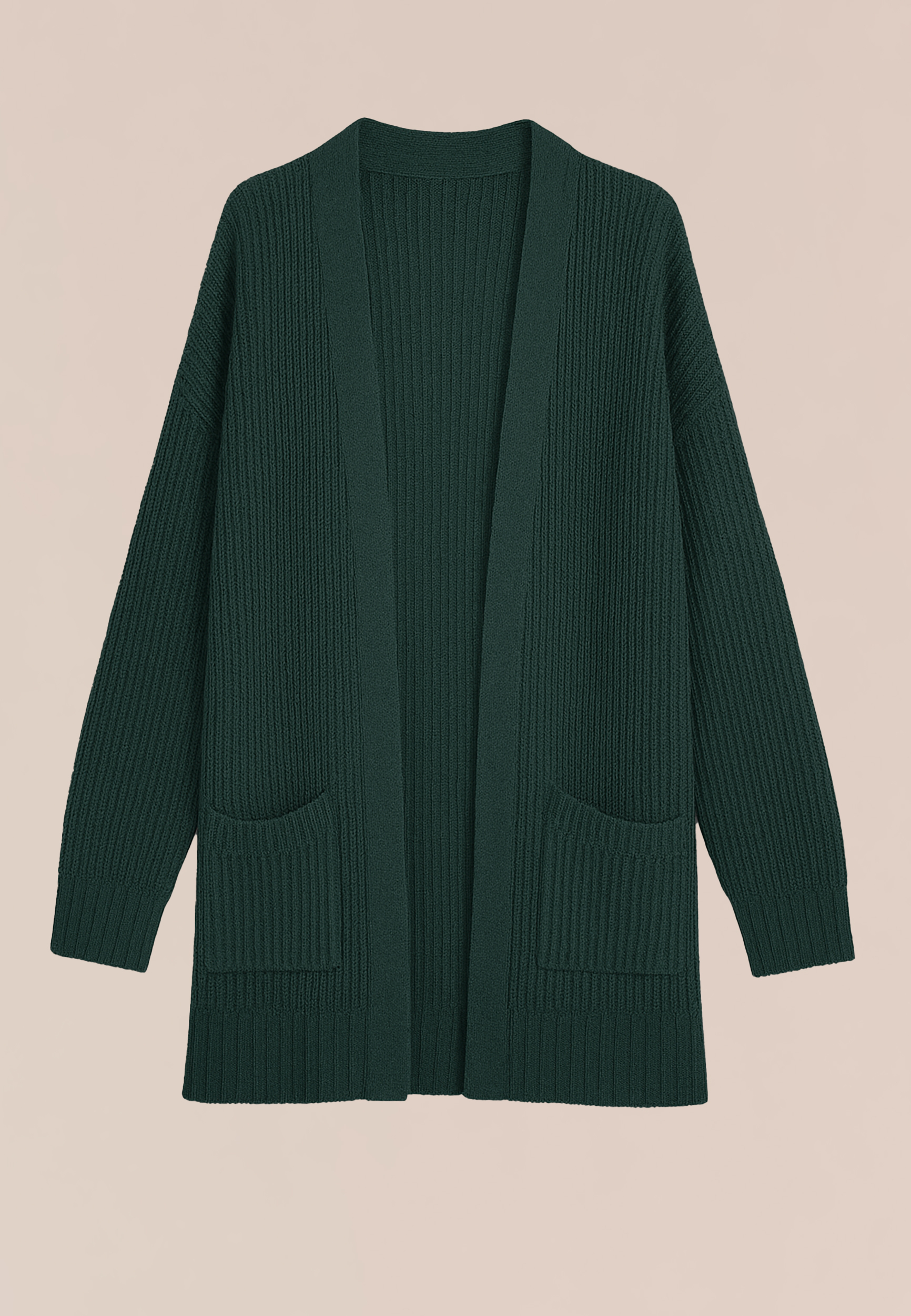 Plus Size Chenille Open Front Cardigan