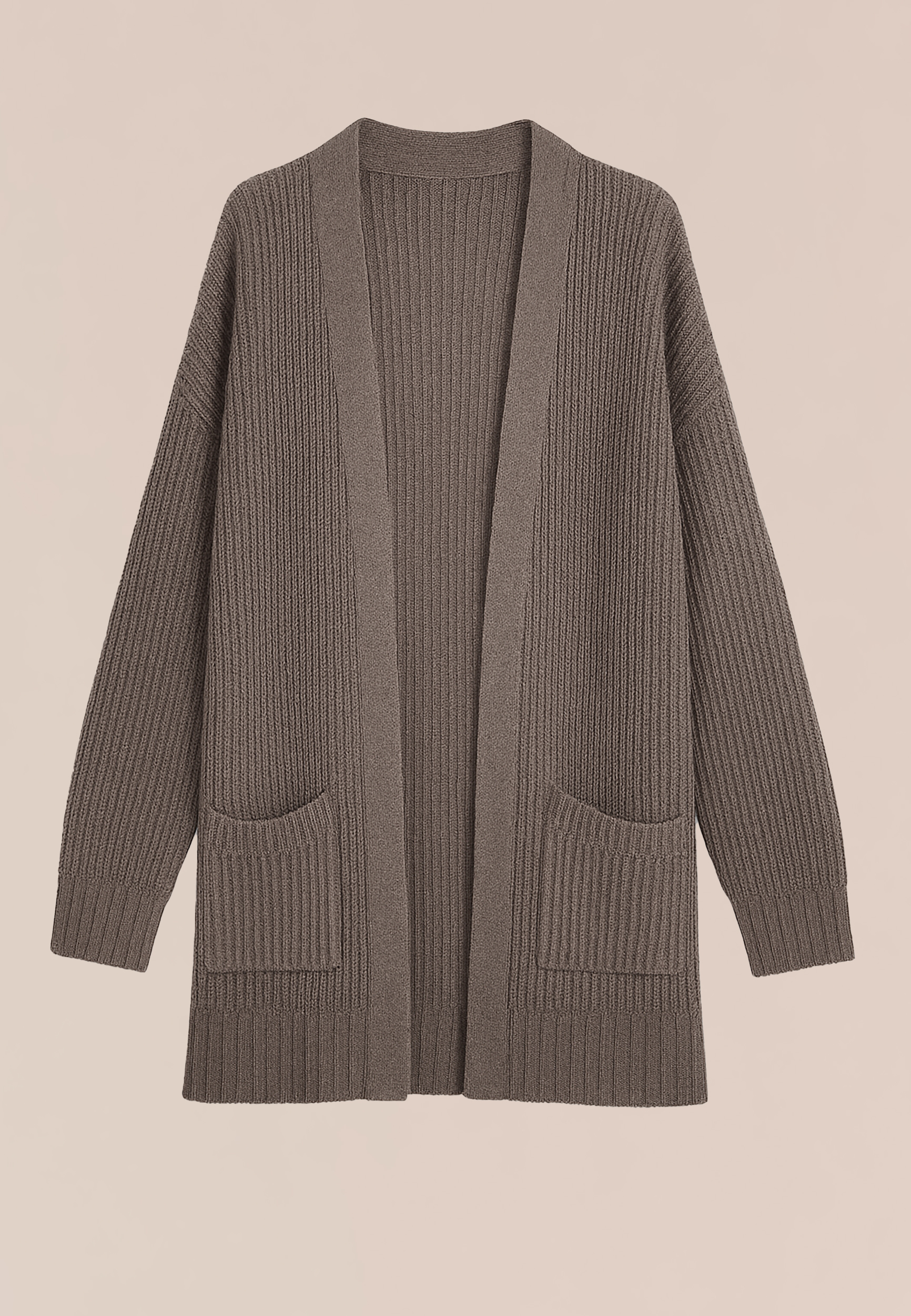 Plus Size Chenille Open Front Cardigan