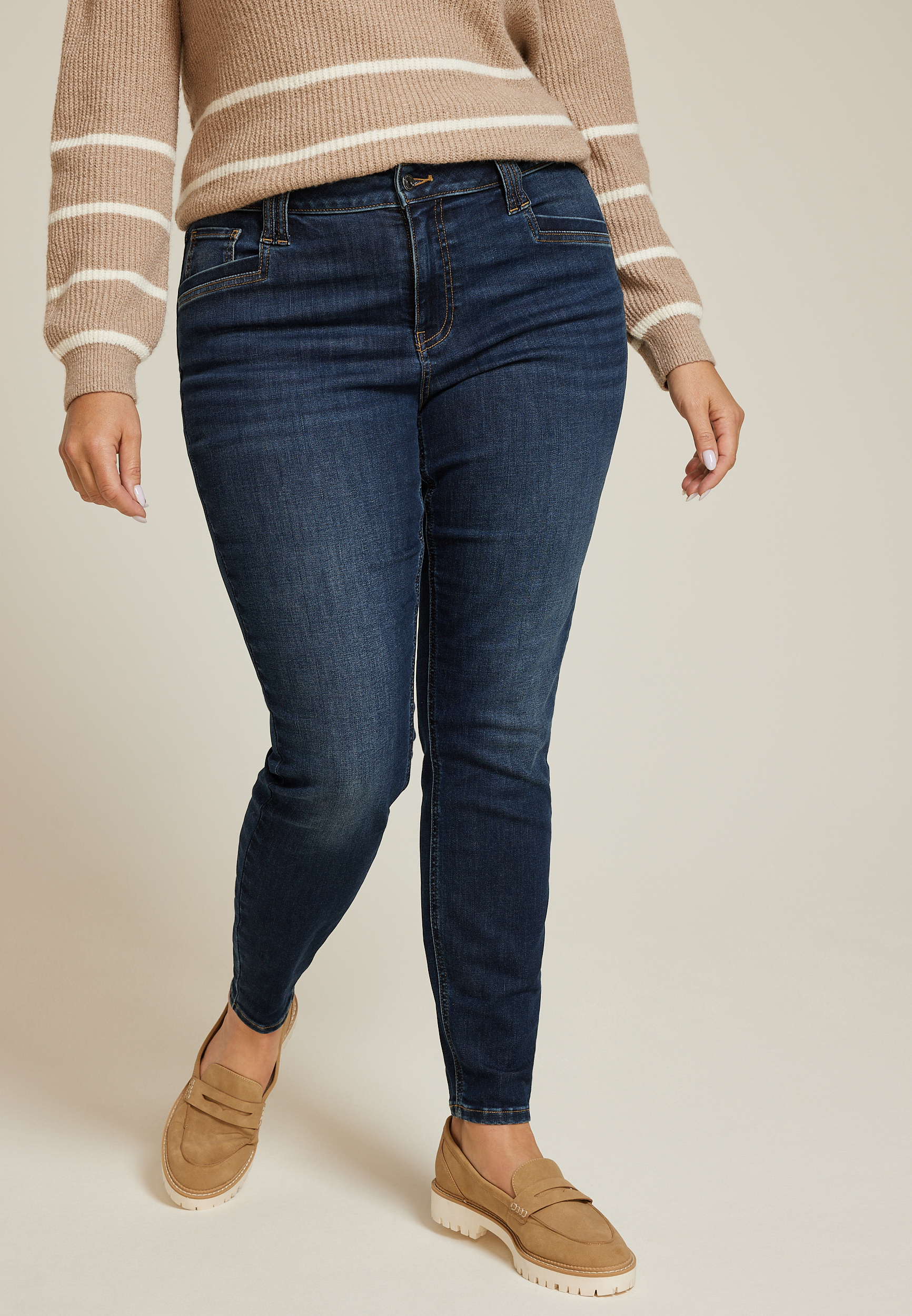 Plus Size m jeans by maurices&trade; Cool Comfort High Rise Angle Pocket Jegging, C258, large