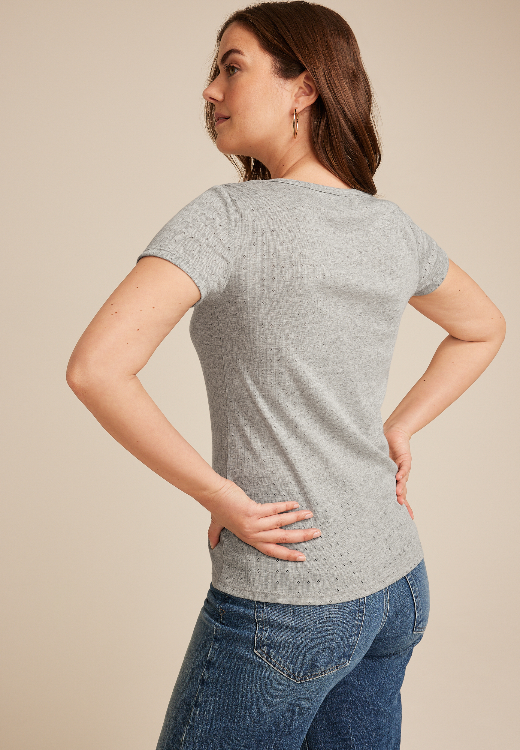 24/7 Pointelle Tee, C151, large