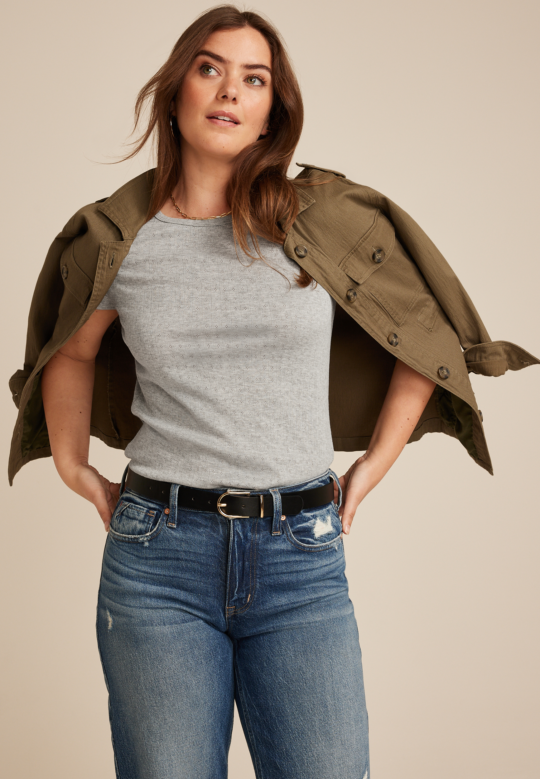 24/7 Pointelle Tee, C151, large