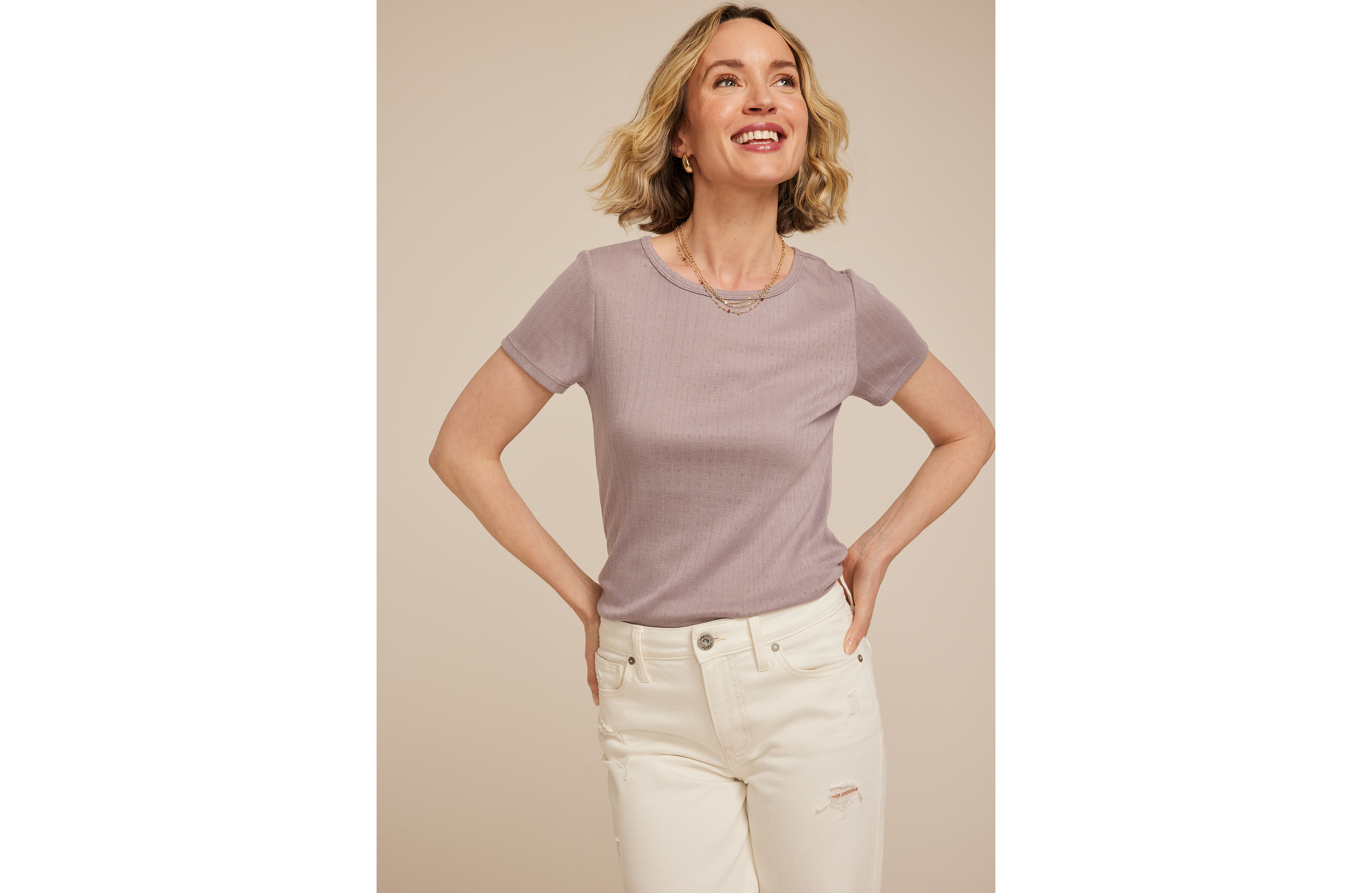 24/7 Pointelle Tee
