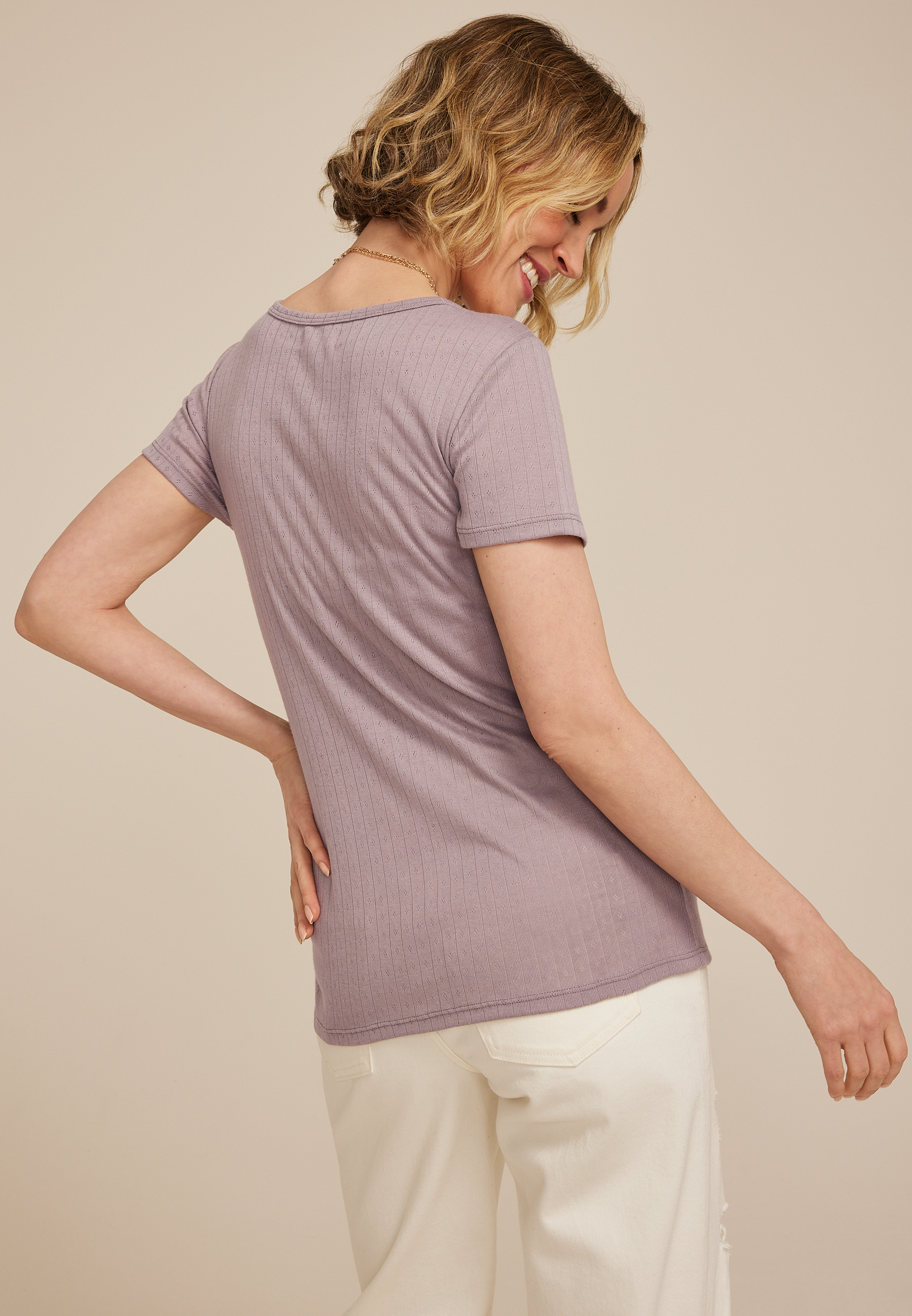 24/7 Pointelle Tee