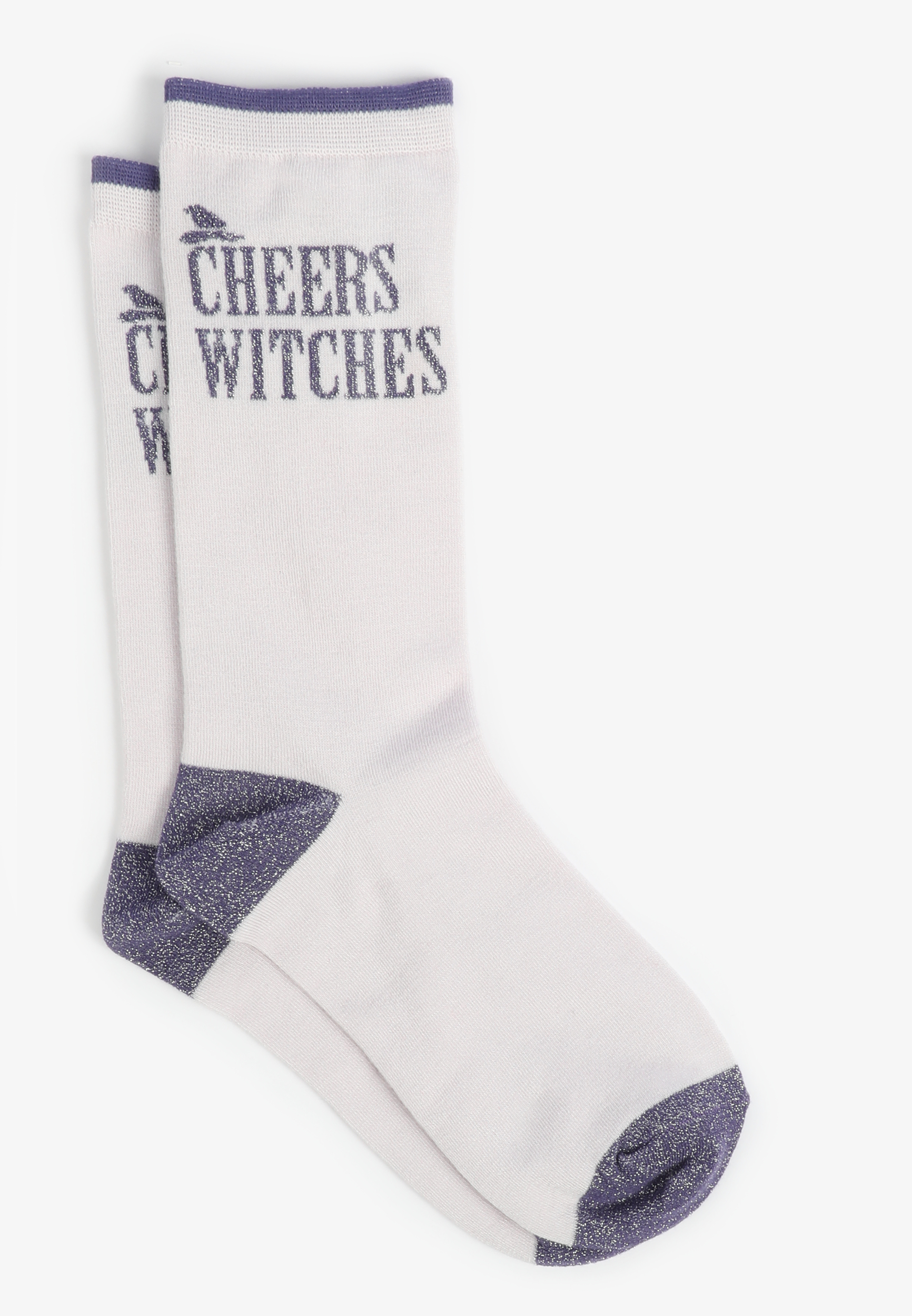 Cheers Witches Metallic Crew Socks