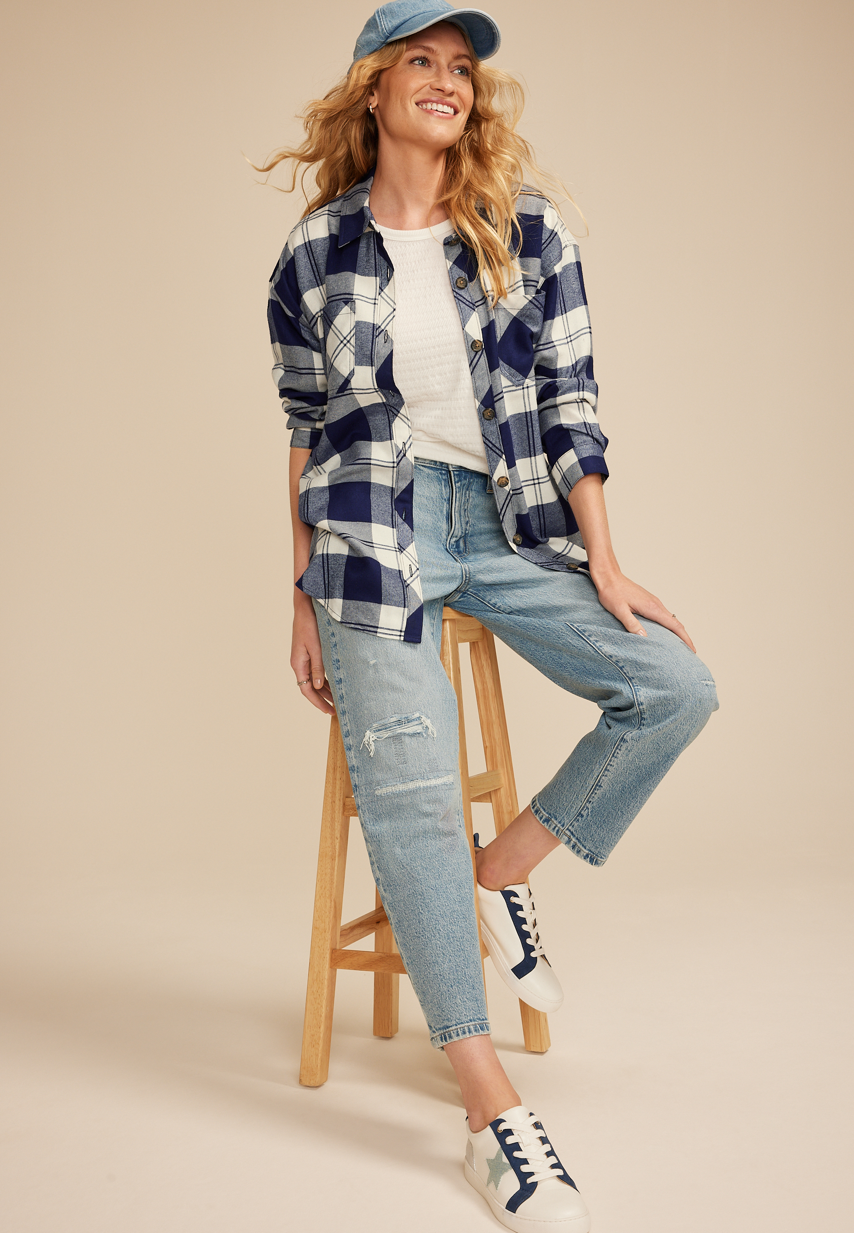Game Day Plaid Button Down Shirt