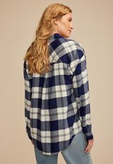 Game Day Plaid Button Down Shirt, NAVY COMBO, small