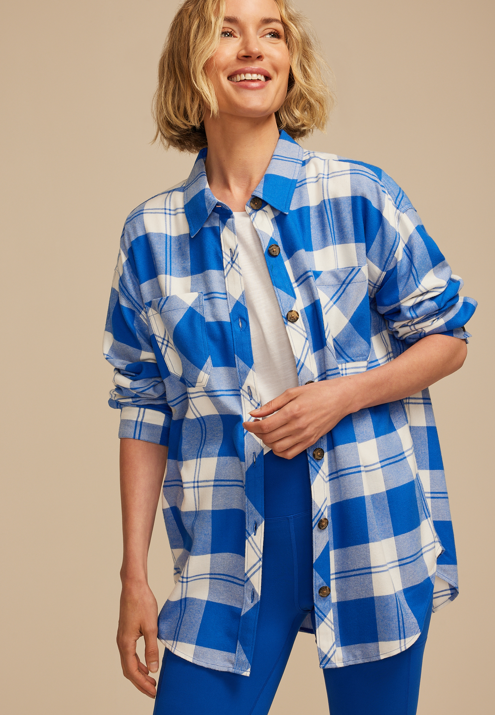 Game Day Plaid Button Down Shirt