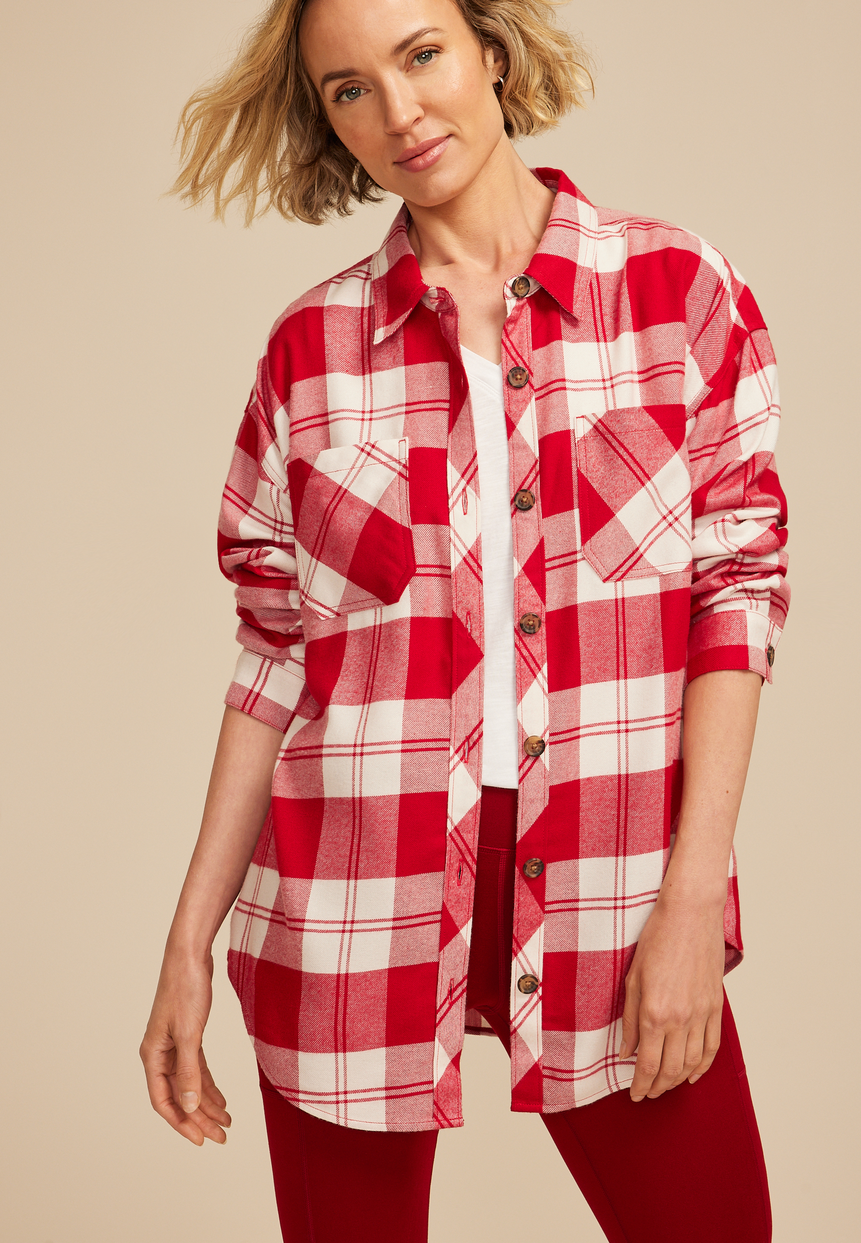 Game Day Plaid Button Down Shirt