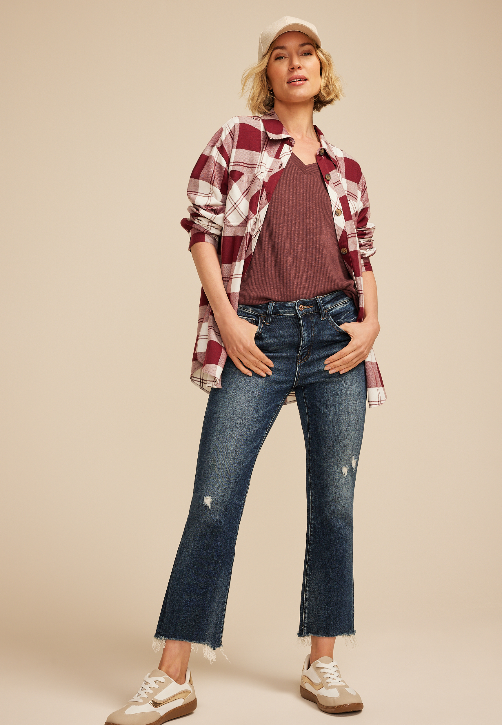 Game Day Plaid Button Down Shirt