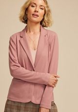 Brushed Single Button Blazer, C4762, small