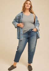 Plus Size 24/7 U Line Tank Top, C2820, small