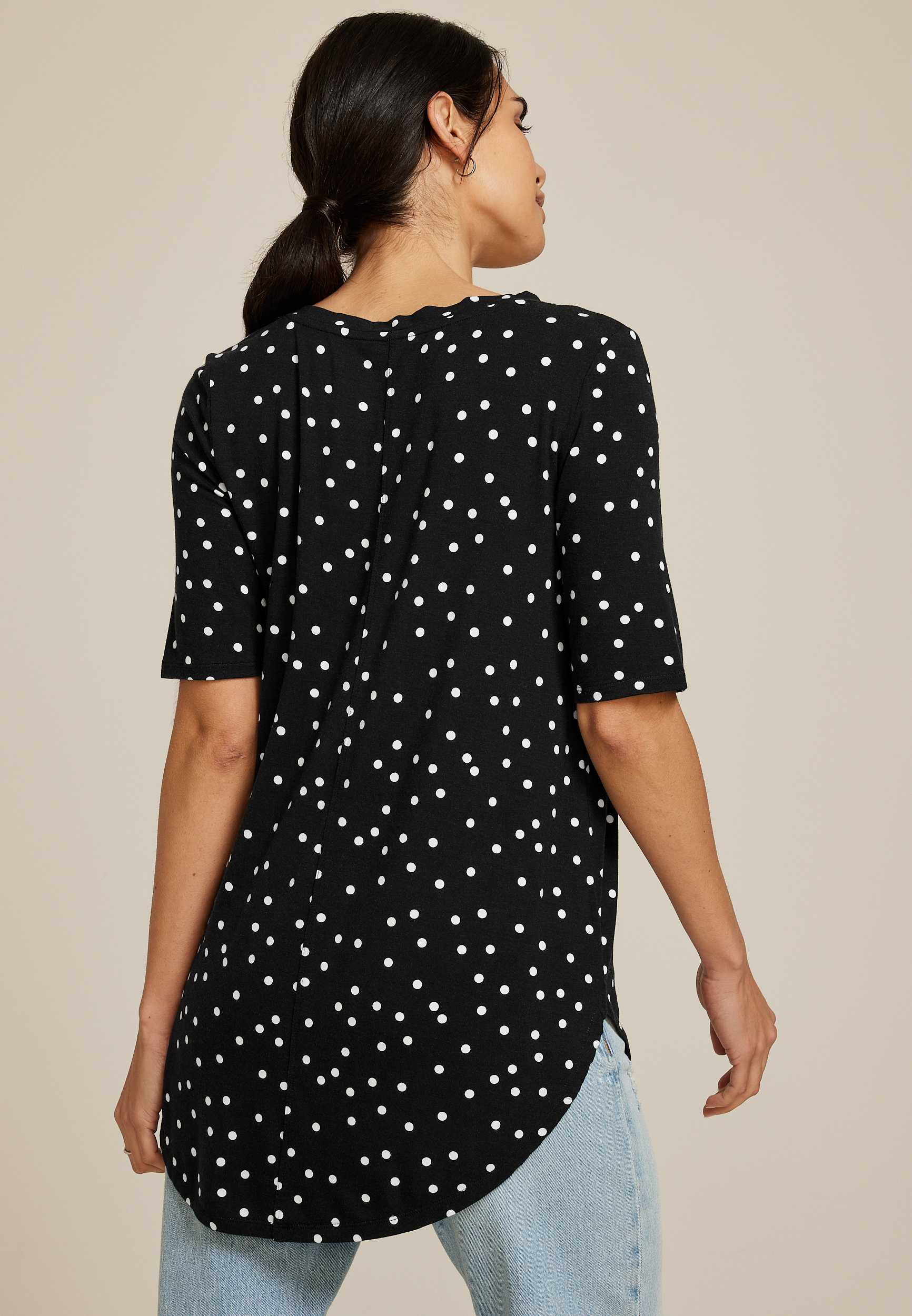 24/7 Olivia Polka Dot Tunic Tee, C1756, large