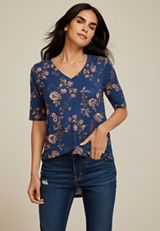 24/7 Olivia Floral Tunic Tee, C1769, small