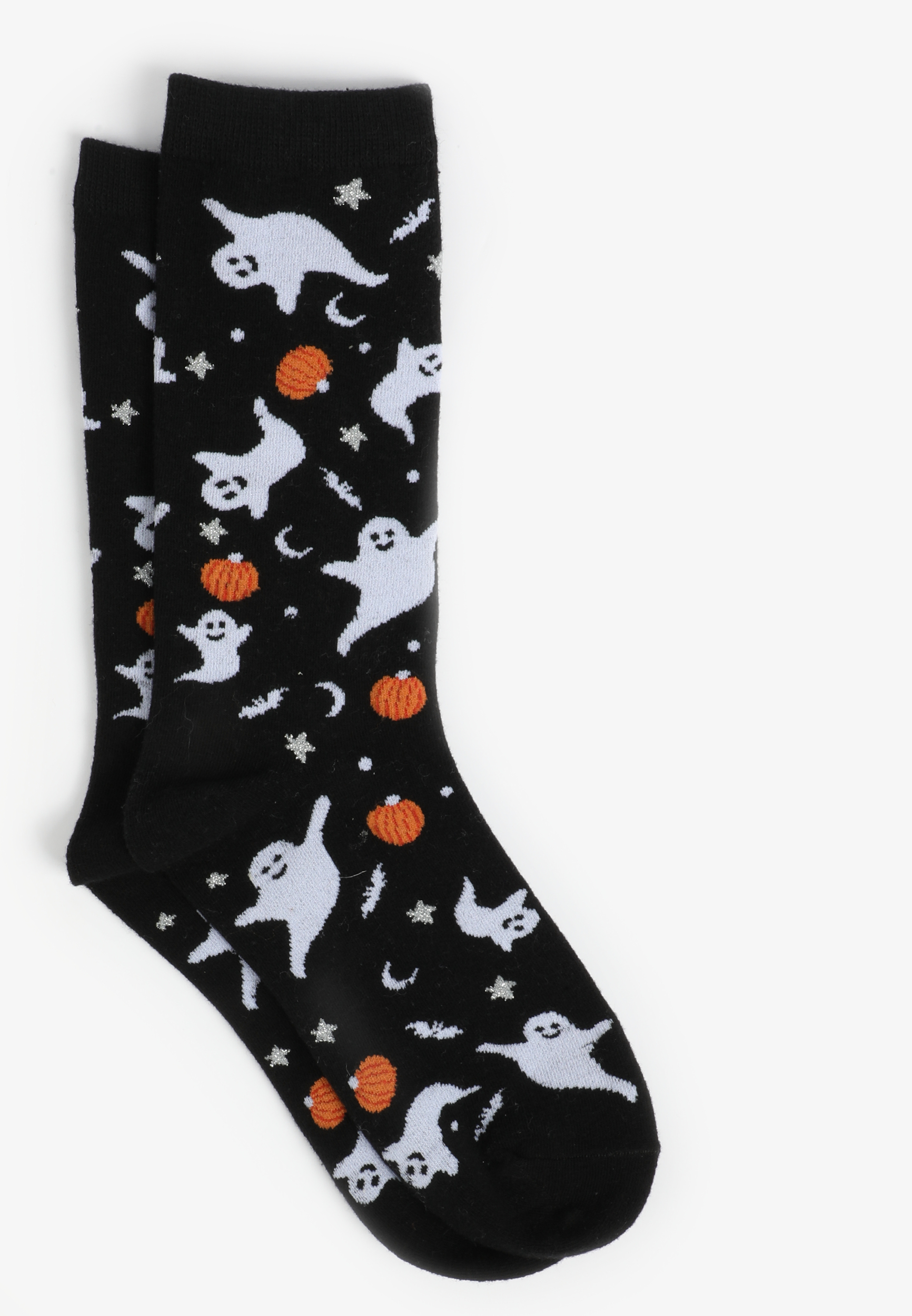 Halloween Pumpkins And Ghosts Crew Socks