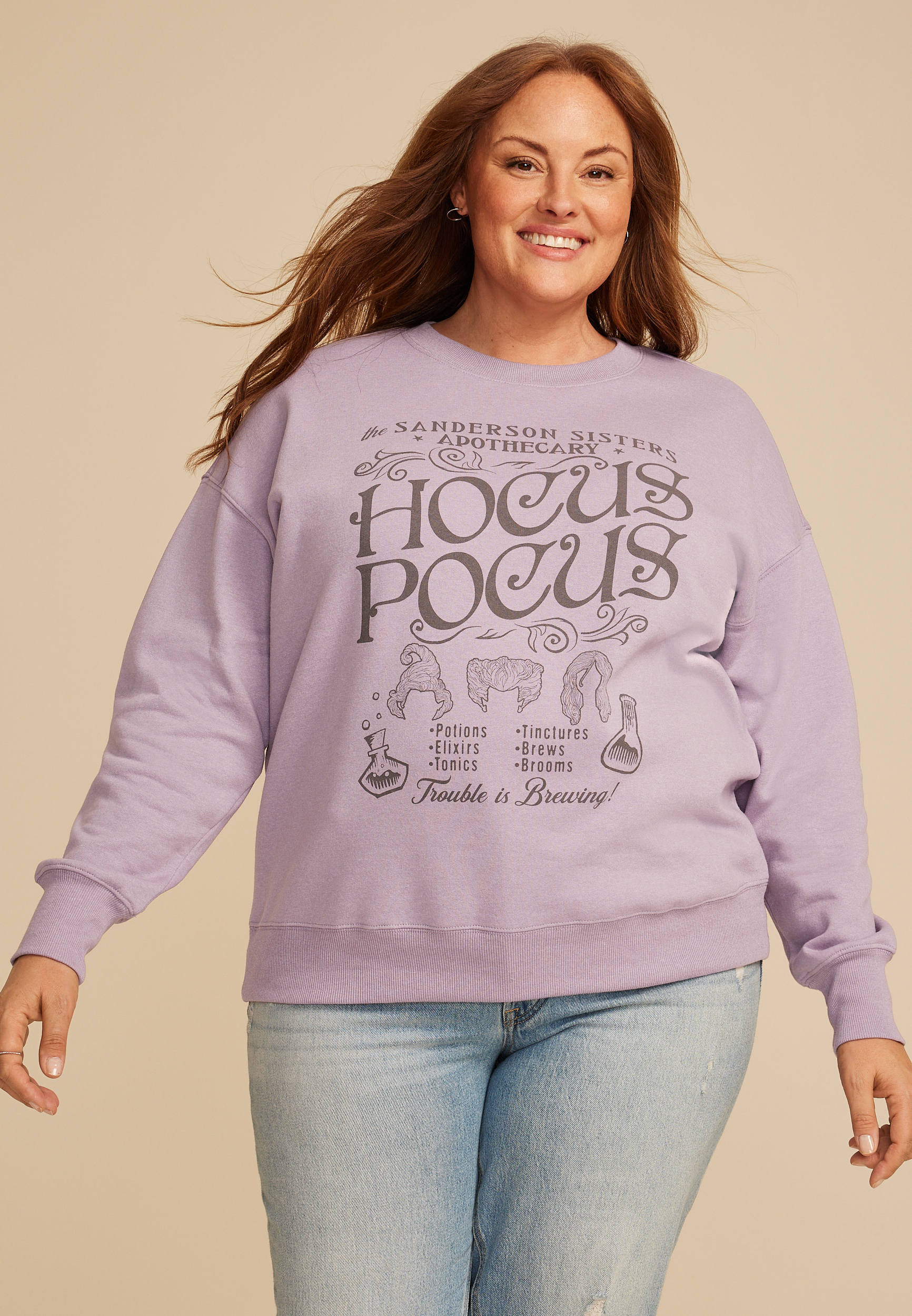 Plus Size Hocus Pocus Relaxed Fit Sweatshirt