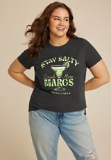Plus Size Stay Salty Classic Fit Graphic Tee, C1876, small