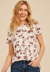 24/7 Dawson Embroidered Floral Crew Neck Tee