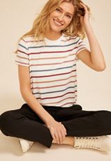 24/7 Kennedy Striped Crew Neck Tee, MULTI, small