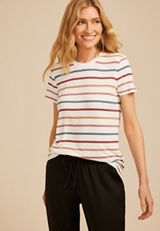24/7 Kennedy Striped Crew Neck Tee, MULTI, small