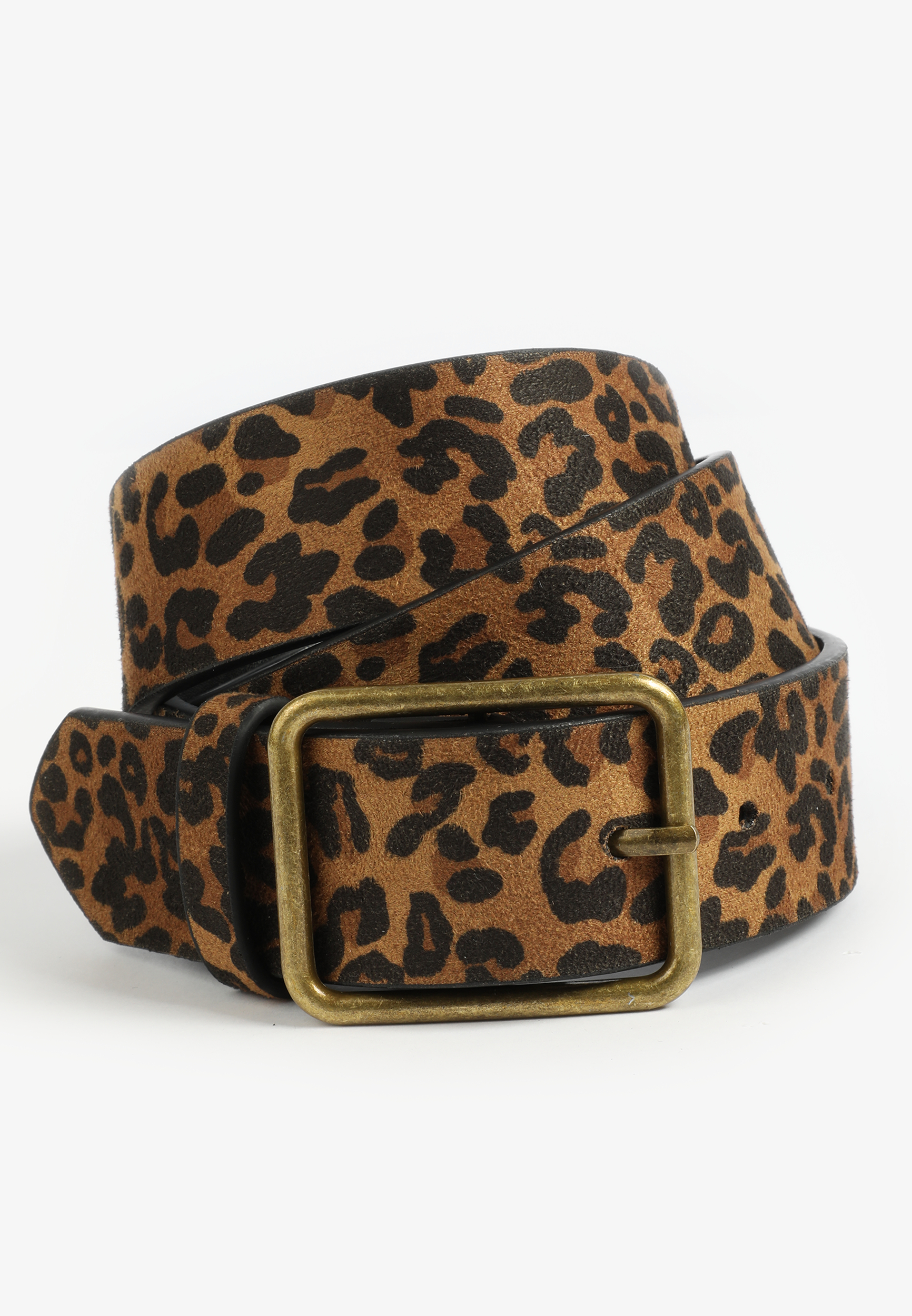Leopard Square Buckle Belt