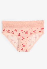 Simply Comfy Cotton Bow Print Hipster Panty, C9397, small