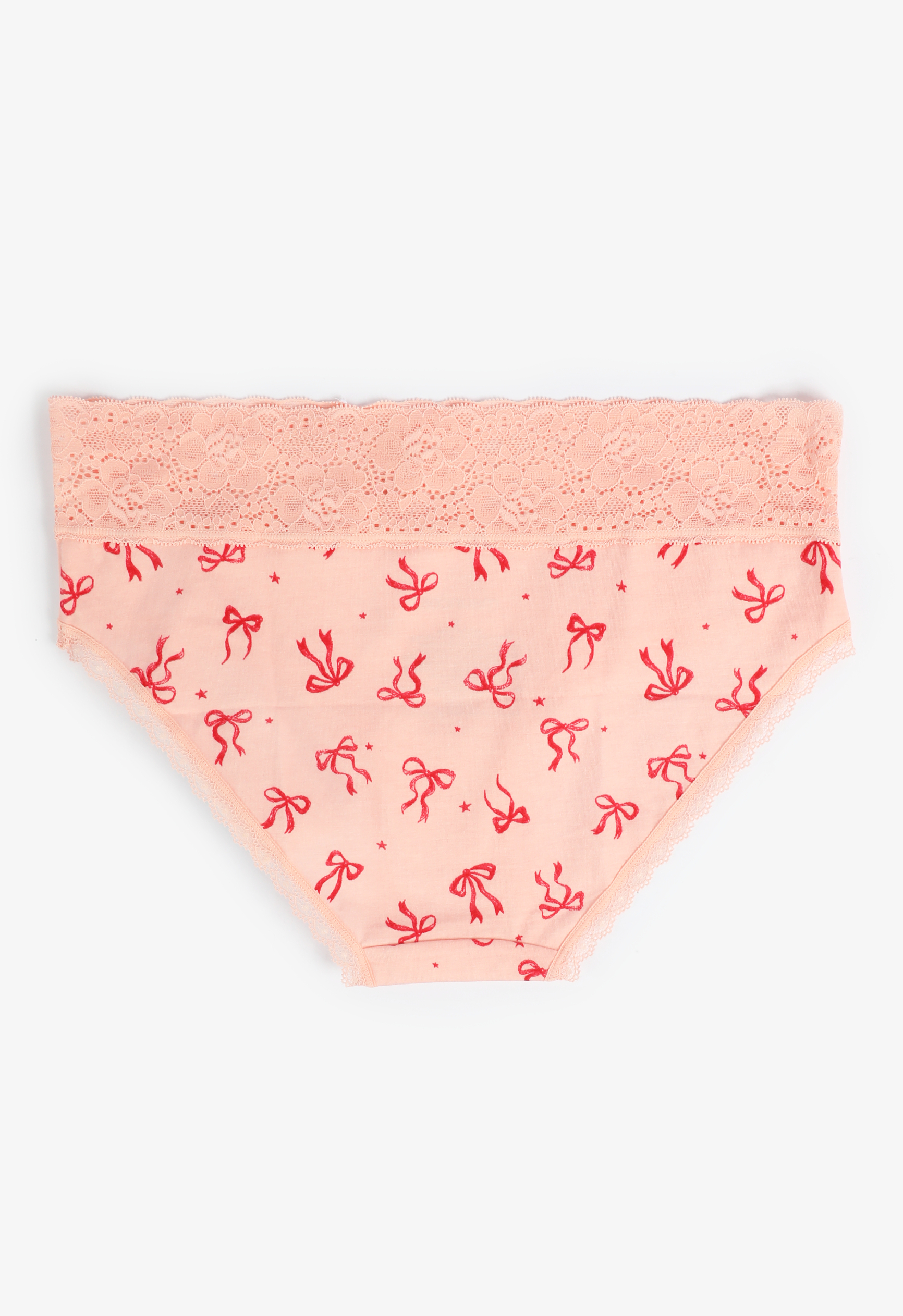 Simply Comfy Cotton Bow Print Hipster Panty, C9397, large