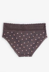 Simply Comfy Cotton Heart Print Hipster Panty, C6273, small