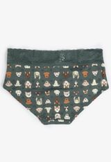 Simply Comfy Cotton Dog Print Boybrief Panty, C2666, small