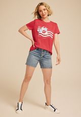 Floral Flag Classic Fit Graphic Tee, , small