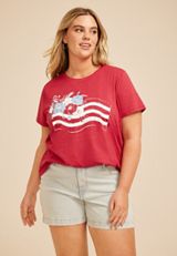Floral Flag Classic Fit Graphic Tee, , small