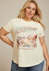 Plus Size Road Trip Classic Fit Graphic Tee, WHITE, small