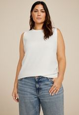 Plus Size Ribbed Side Gusset Tank Top, C2789, small