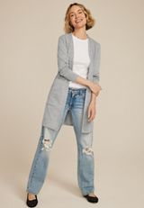 Bow Back Open Front Duster Cardigan, C1391, small