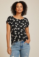 24/7 Dawson Embroidered Floral Crew Neck Tee