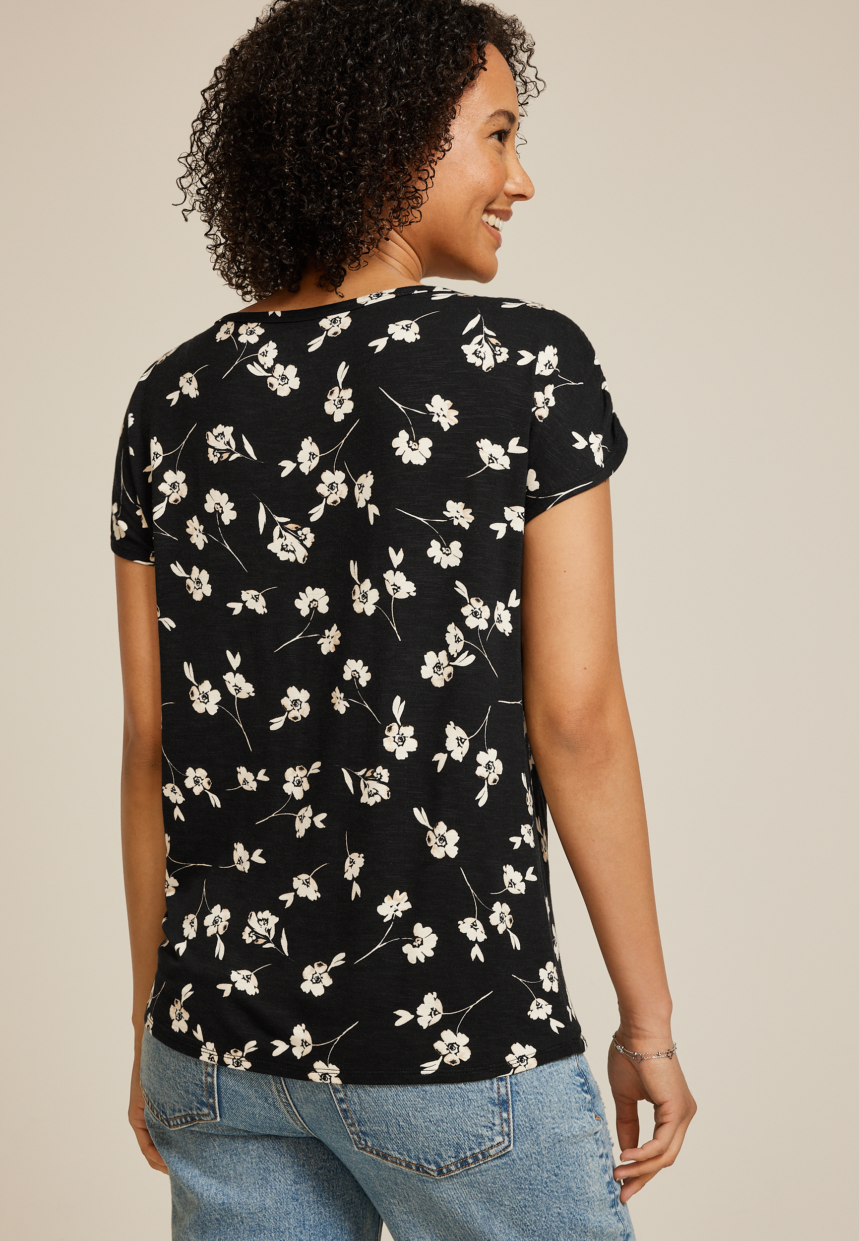 24/7 Fairhaven Ruched Shoulder Tee, C1756, large
