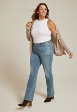 Plus Size m jeans by maurices&trade; High Rise Patch Pocket Slim Boot Jean, C3337, small