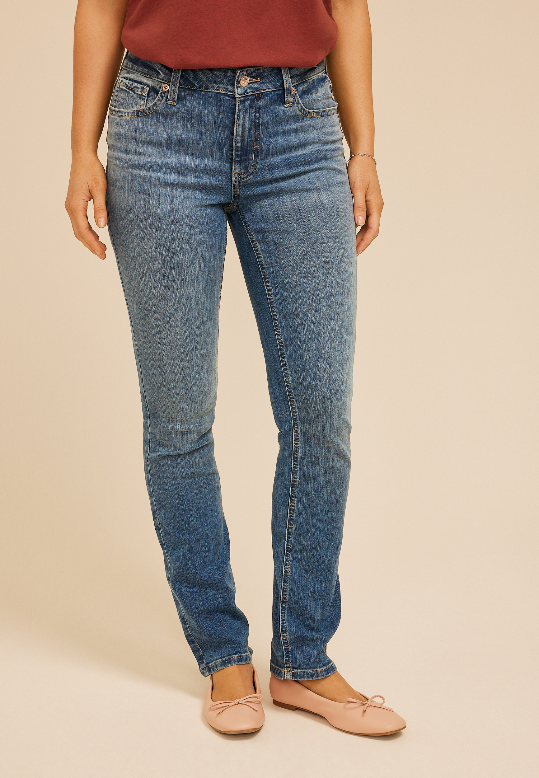 m jeans by maurices™ Classic Mid Rise Slim Straight Jean