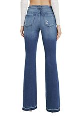 KanCan&trade; High Rise Side Panel Released Hem Flare Jean, , small