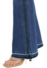 KanCan&trade; High Rise Side Panel Released Hem Flare Jean, , small