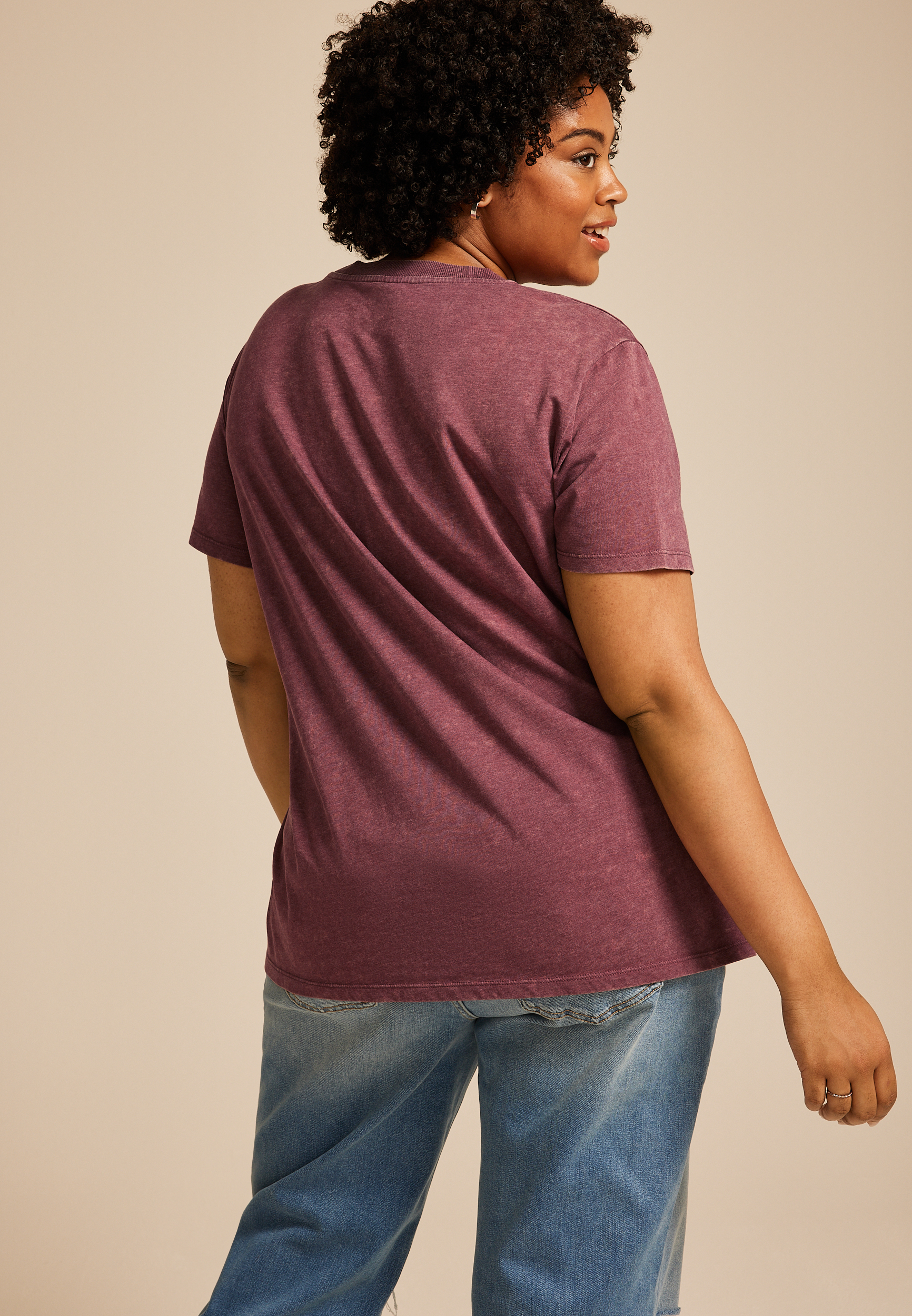 Plus Size Halloween Bats Oversized Fit Graphic Tee, , large