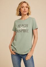 Teach Love Inspire Classic Fit Graphic Tee, C4610, small
